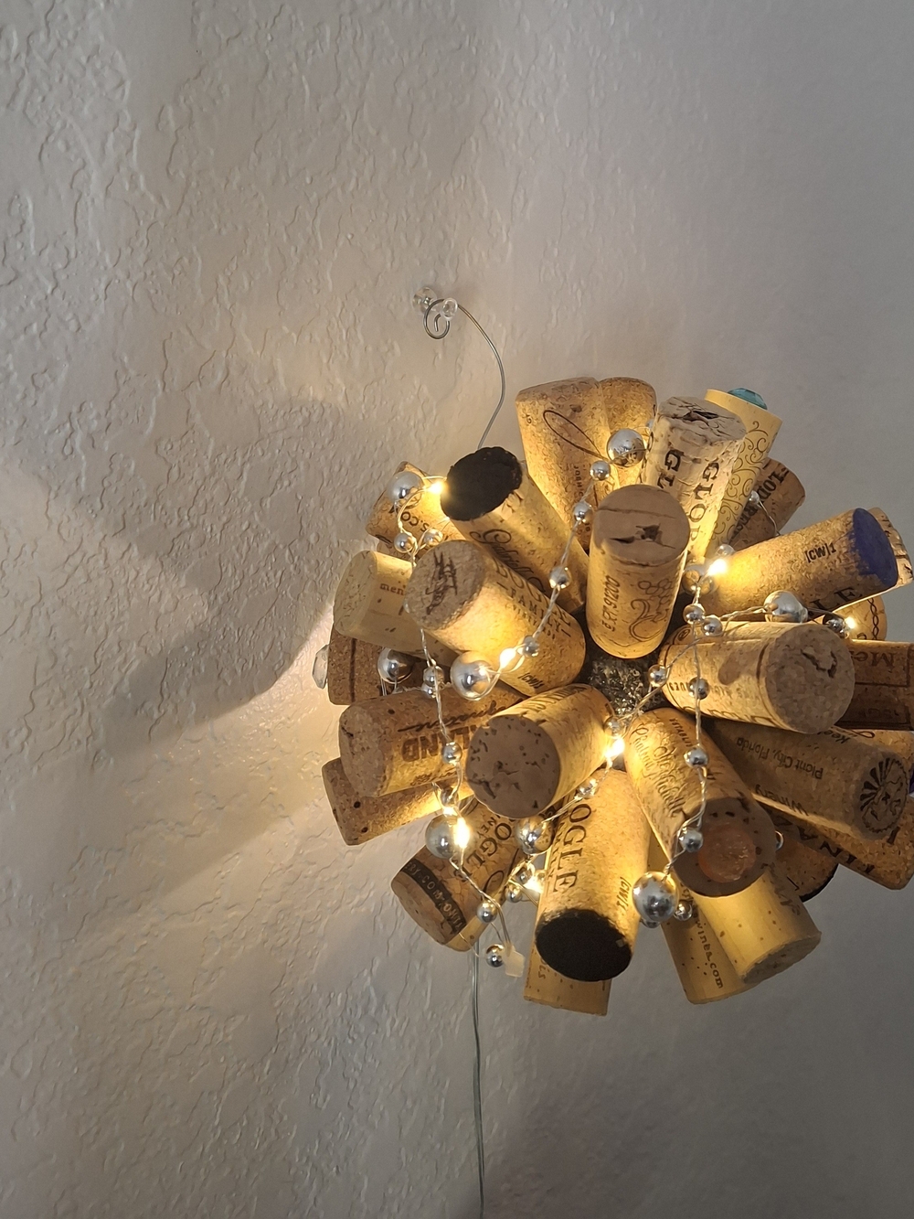 Handcrafted Cork Cluster Pendant Light - Natural Cork